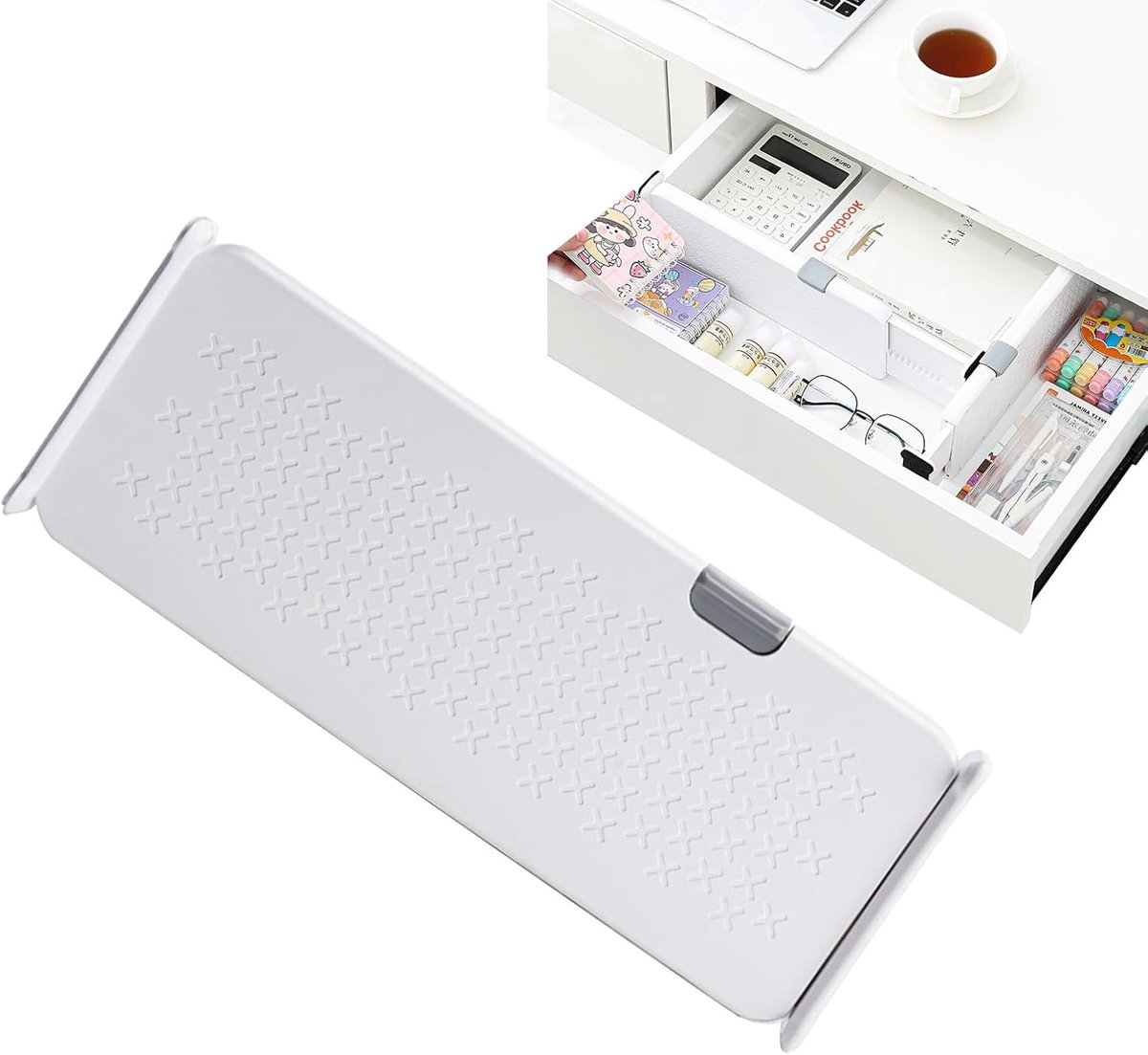 Lade Verdeler - Organizer Laden - Kleding Opbergen - Verstelbaar Ontwerp - 28-43 cm - Wit