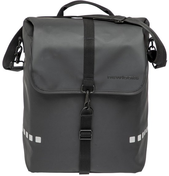New Looxs Odense Single - Enkele Fietstas - Waterdicht Polyester - Afneembare Fietstas Enkel - Geschikt voor Elektrische Fietsen - 17,5 liter - Zwart van New Looxs — afbeelding 2