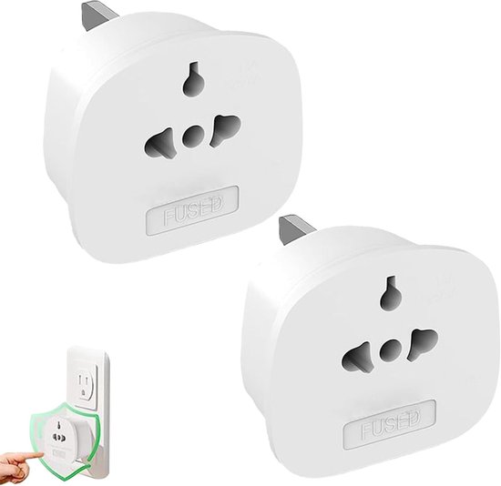 Reisadapter 3 Stuks – Europa Naar VK (type G), 15A/1650W, Geschikt Voor Ierland, Engeland, Dubai En Singapore
