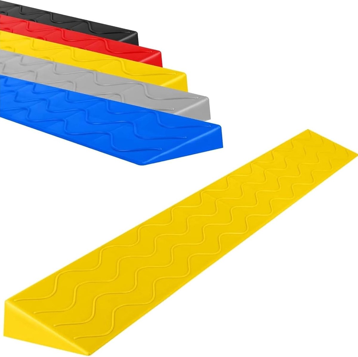 Drempelhelling - Oprijplaat - Toegankelijkheid Verbeteren - Antislip Ontwerp - 100x10x3 cm - Geel