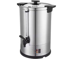Koffie Percolator - Professioneel Apparaat - Veel Koffie - Dubbelwandige Isolatie - 15 Liter Capaciteit - Zilver