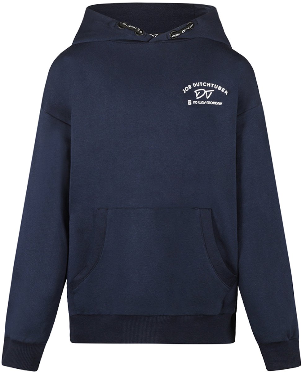No Way Monday x Job Dutchtuber - Hoodie - Dress Blues - Maat 146/152