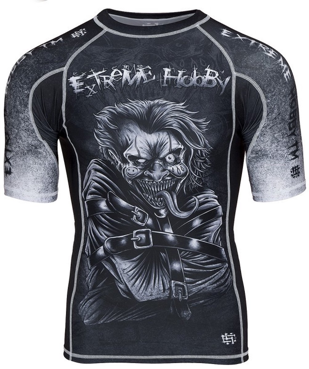 Extreme Hobby Psycho Clown - Rashguard - Korte Mouwen - Compressie - Thermo-regulerend - XL