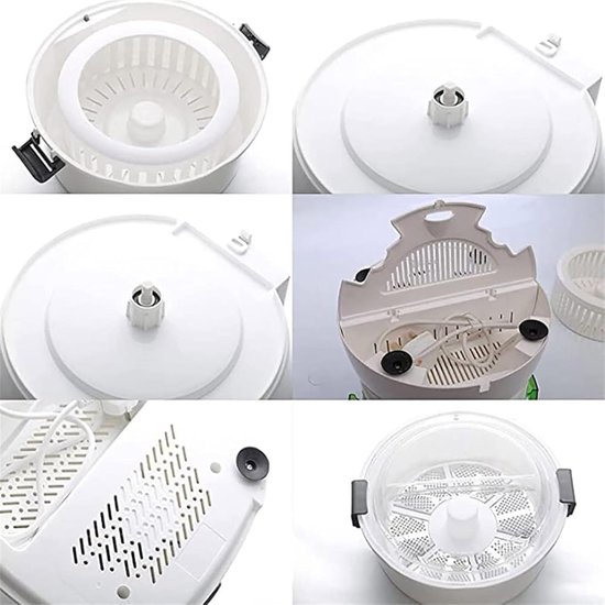 Elektrische Aardappelschiller - Automatische Schilmachine - Keukenwerk Vereenvoudigen - Met Afvalcontainer - 1kg Capaciteit - Wit — afbeelding 5