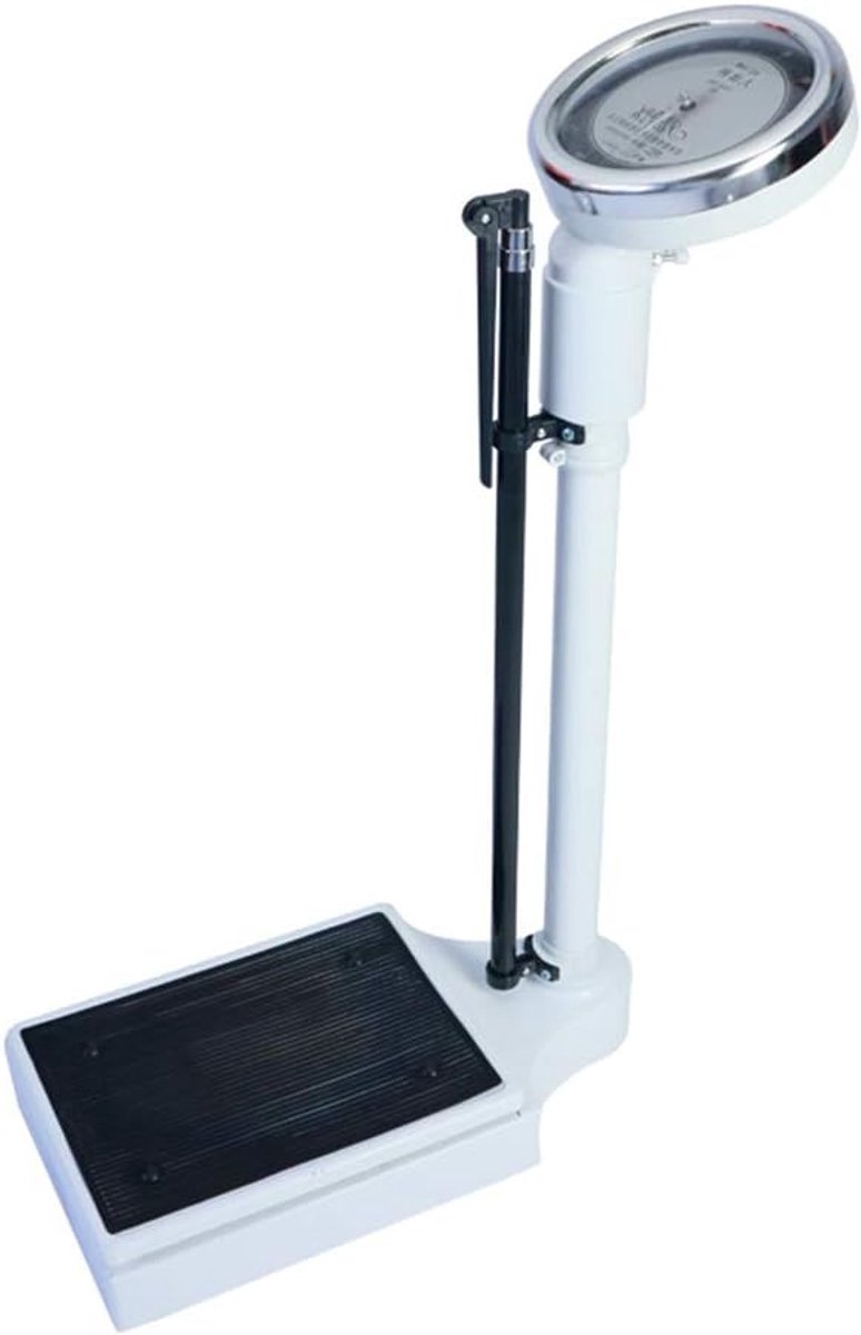 Hoogte weegschaal - Analoge personenweegschaal - Gezondheidsmeting - Geïntegreerde hoogtemeter - Max 160kg 190cm
