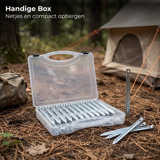 Lomera Tentharingen - Grondpennen - Tentharing - Tentpennen - Tent Haringen - Grondpen - Haringen Tent - Tent Pinnen - Stormharingen - Spijkerharingen - Tent Spijkers - Haringen voor Tent van Lomera — afbeelding 5