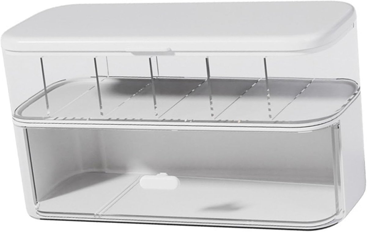 Kabel Organizer - Snoer Opberger - Kantoor Thuis - 10 Compartimenten - 23x13x11cm - Transparant