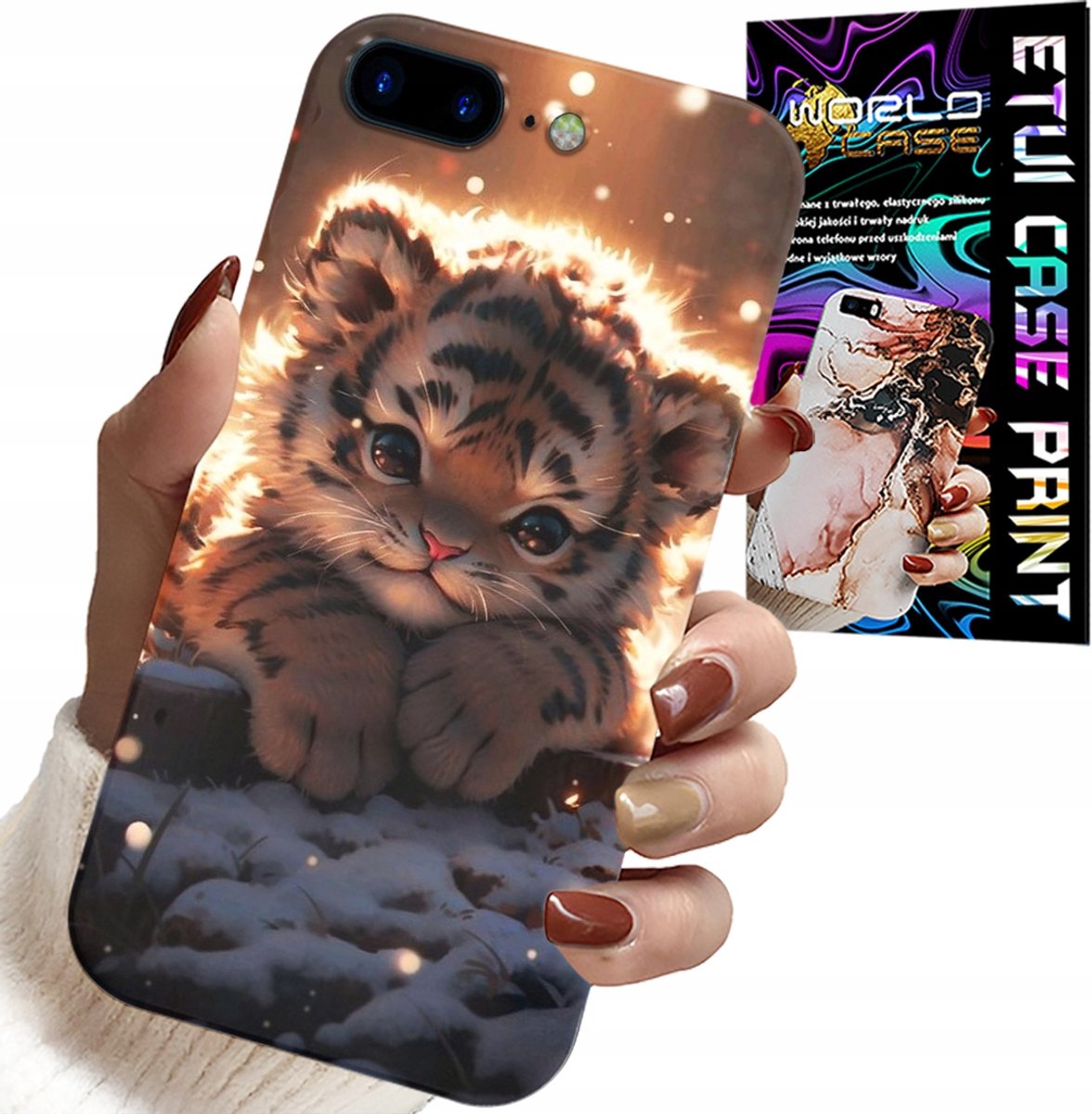 HOESJE VOOR IPHONE (7 PLUS) - MET EEN LEUKE TIJGERPRINT
