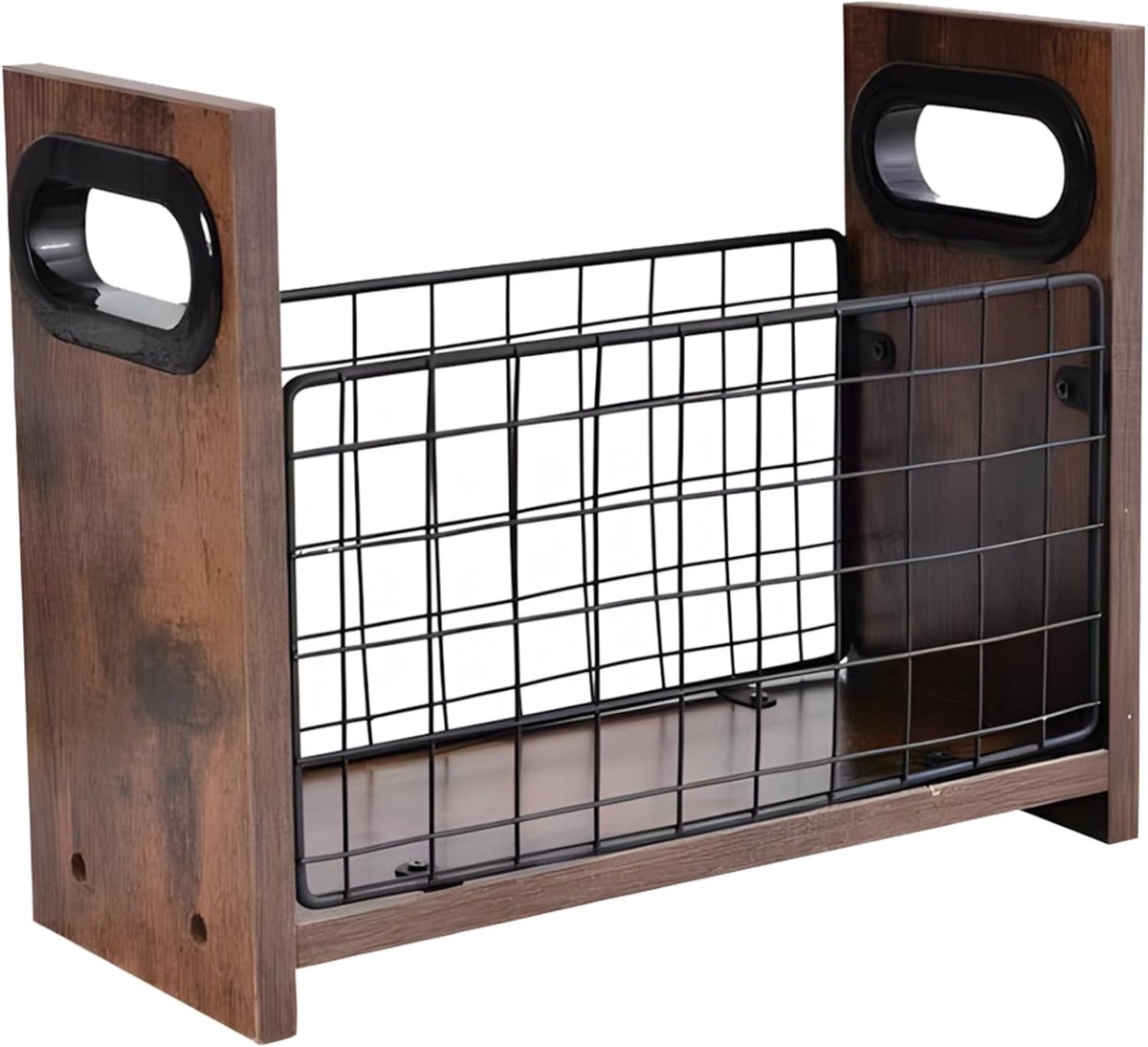 Bureau Organizer - Opbergrek - Papieren Sorteren - Met Handvatten - 29 x 15 x 6 cm - Bruin