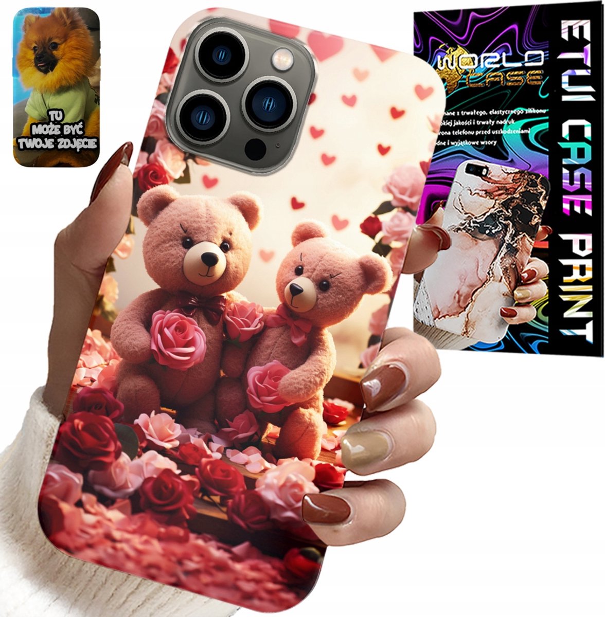 Hoesje voor iPhone 13 Pro - Teddyberen, Love You, Harten, diverse designs