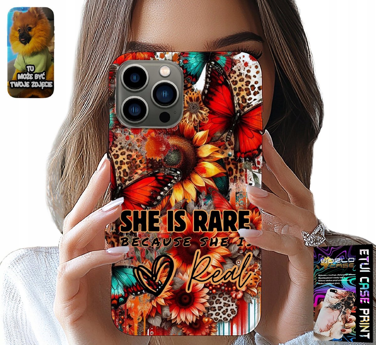 iPhone 13 Pro hoesje - Ze is zeldzaam, zonnebloemen, bloemen, vlinders
