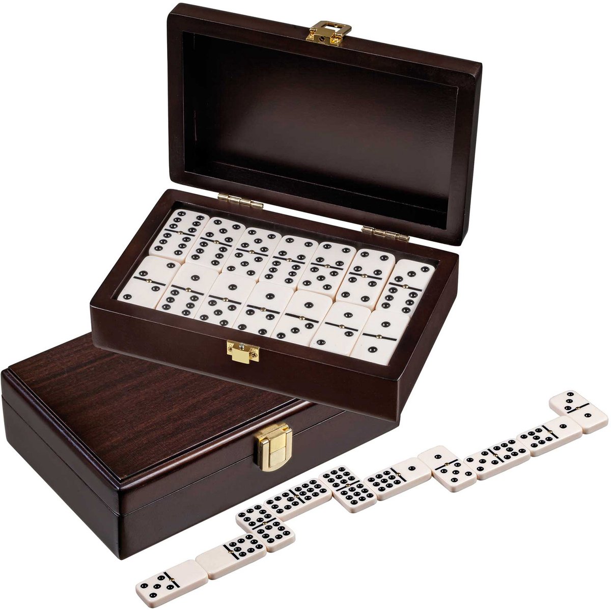 Philos Domino dubbel 9 walnoten box 20x125cm