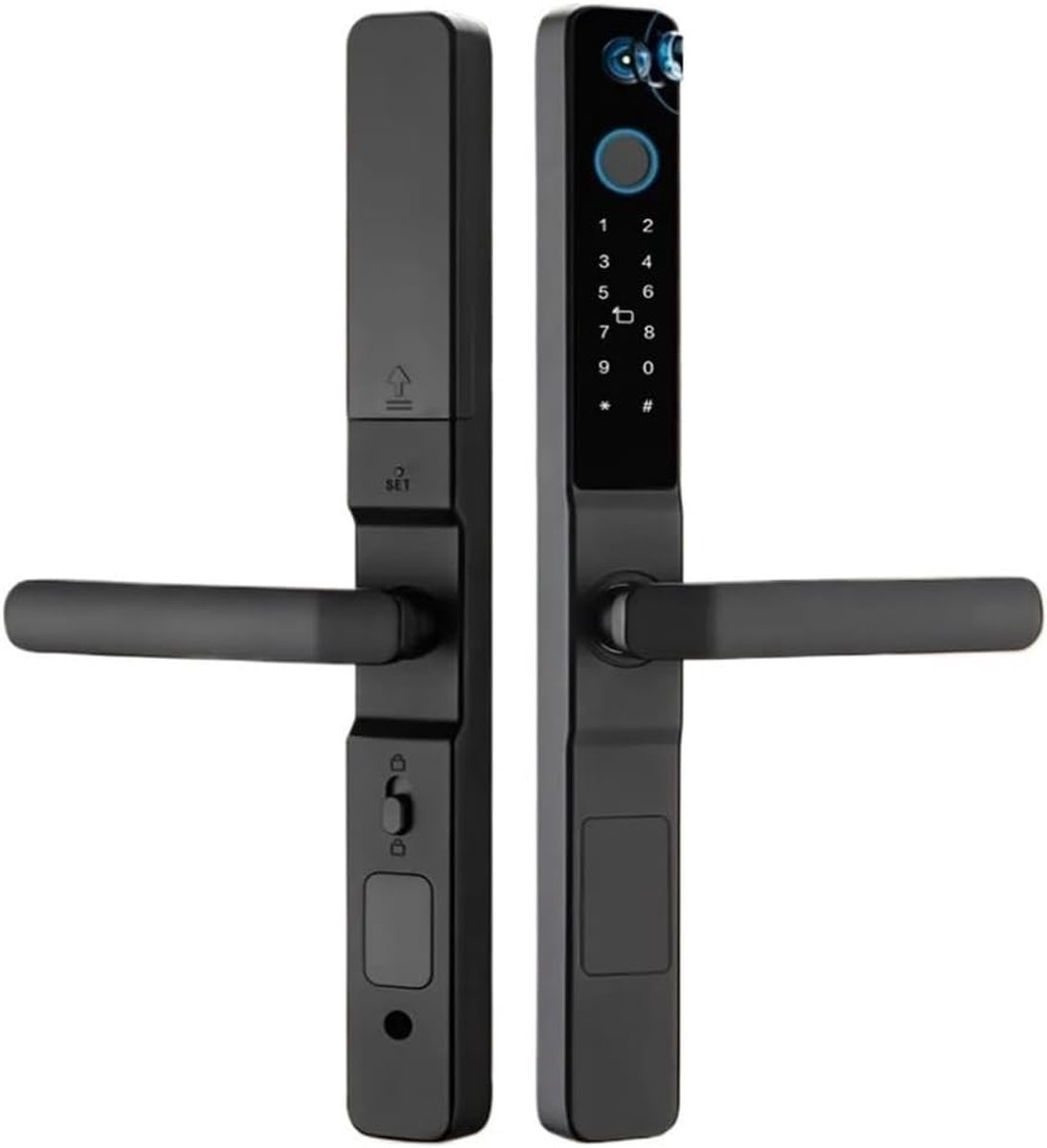 Slim deurslot - Elektronisch slot - Buiten schuifdeuren - APP afstandsbediening - Long handle