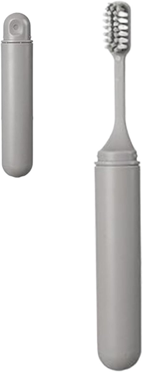 Reistandenborstel - Compacte Borstel - Hygiënisch Poetsen - Afneembare Kop - 18 cm Lengte