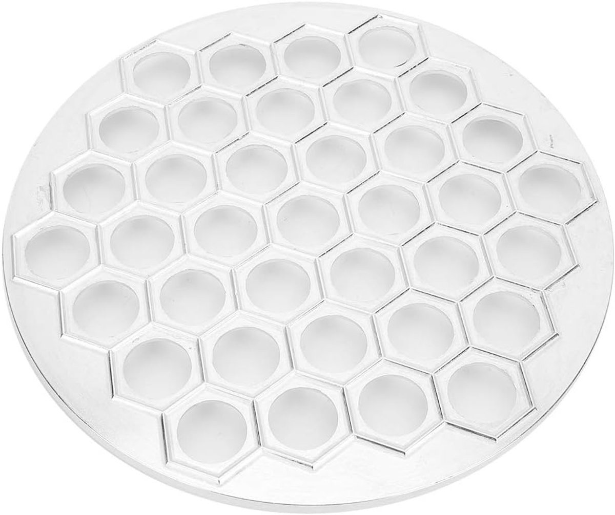Knoedel Vorm - Gyoza Maker - Snel Koken - Aluminium Duurzaam - 25cm Diameter - Zilver