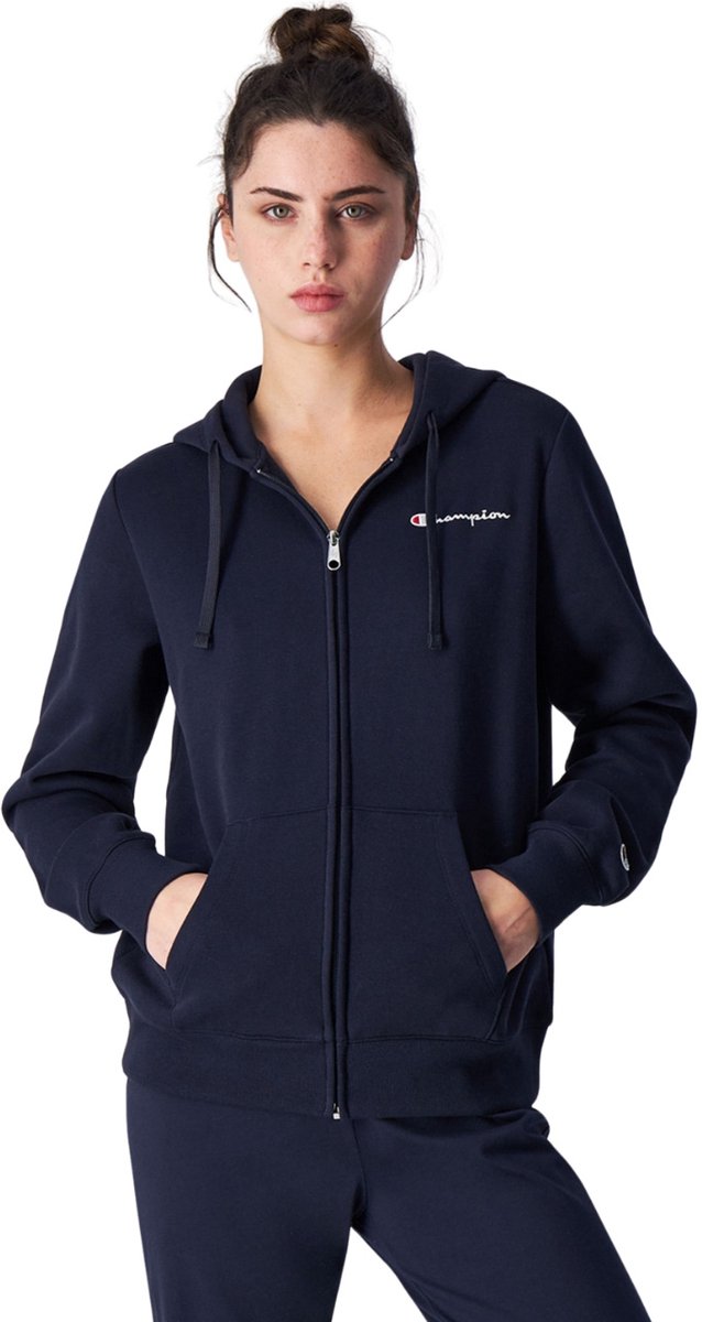 Champion Sweater Dames Full Zip Hoodie Donkerblauw