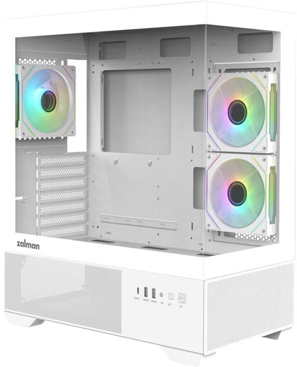 PC-behuizing zonder voeding - ZALMAN CHRONIX V2 - ZM-CHROV2WH - Mid tower - ATX-formaat - Wit