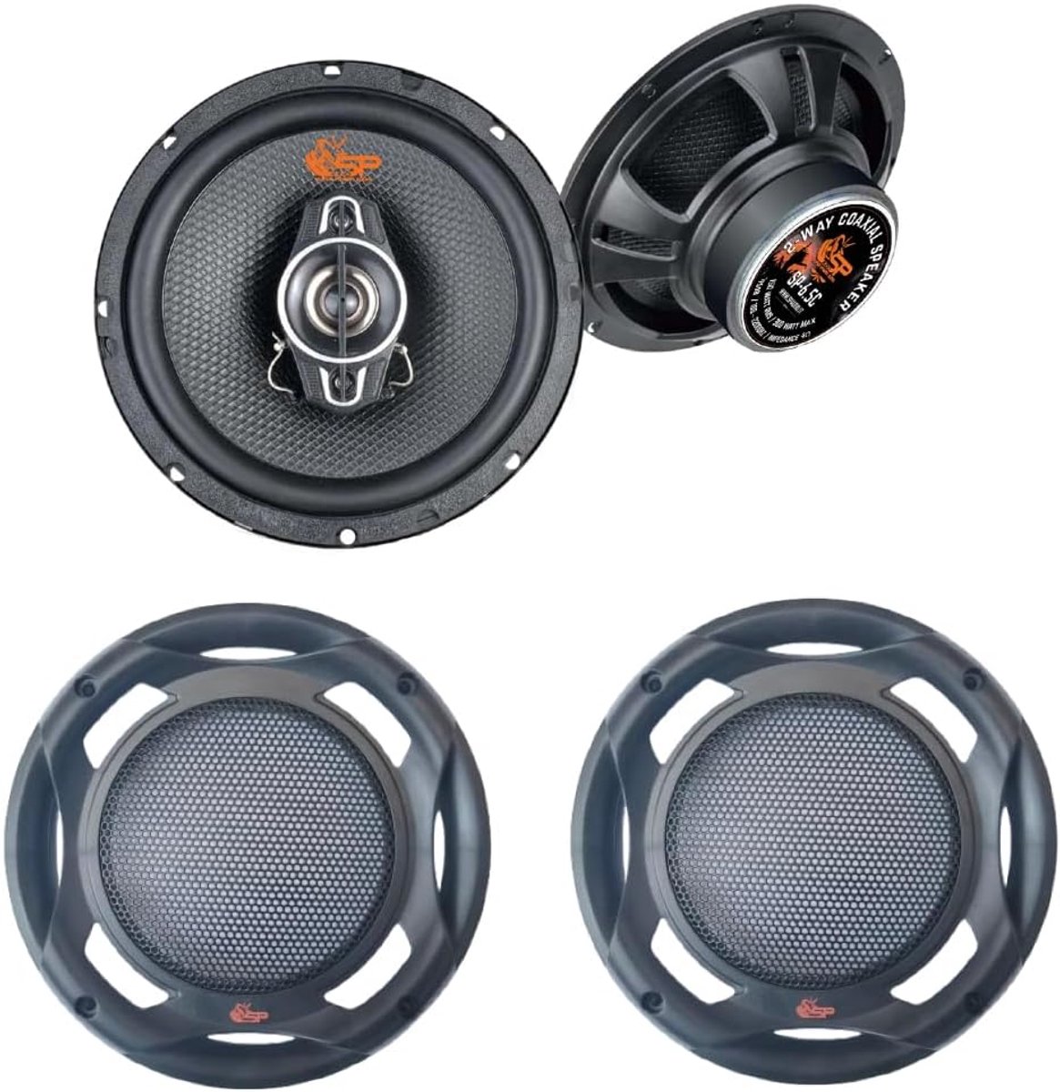 Auto Speakers - Coaxiale Geluid - Muziek Luisteren - Krachtige Audio Output - 16.5 cm
