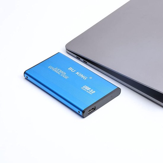Externe Harde Schijf - Mobiele Opslag - Data Back-up - Snelle USB 3.0 - 13mm Dun - Blauw — afbeelding 2