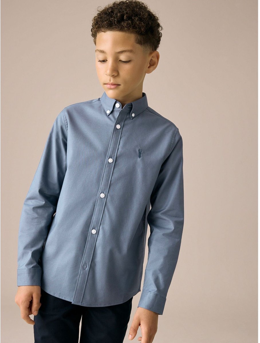 Next - Jongens - Single Oxford-overhemd - Blauw