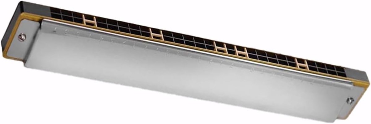 Mondharmonica - Blaasinstrument - Muziek Maken - 28 Gaten Vibrato - 20.8 cm - Zilver