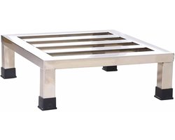 Wasmachine Verhoger - Koelkaststandaard Onderstel - Apparaten Verplaatsen - Verhoogd Ontwerp - 60x60x10 cm - Zilver