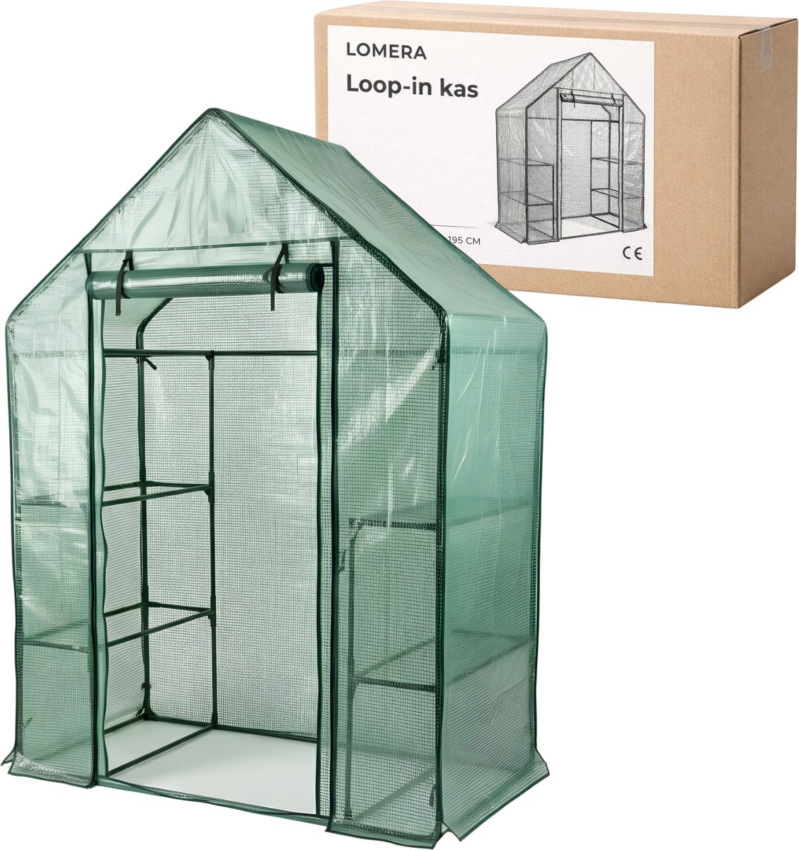 Lomera Kweekkas - Tuinkas - Broeikas - Plantenkas - Foliekas - Inloopkas - Tomatenkas - Hobbykas - Mini Kweekkas - Serre - Kweekhuis - Kas voor Tuin - Kas voor Balkon – foto 3
