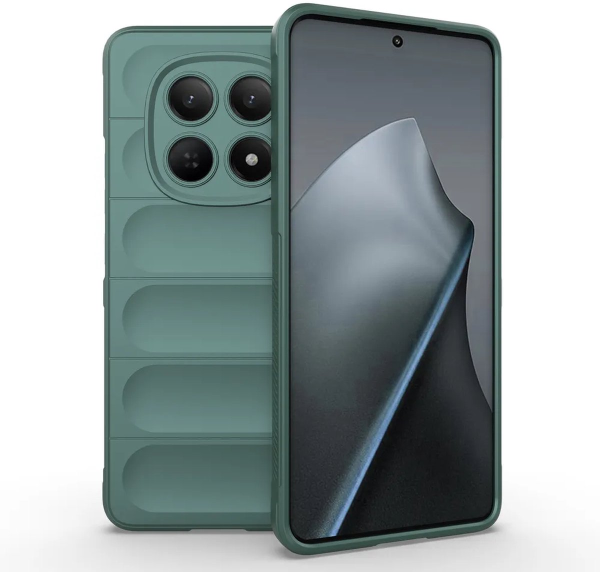 MobyDefend Hoesje - Geschikt voor Xiaomi Redmi Note 15 4G - TPU Gripcase - Groen