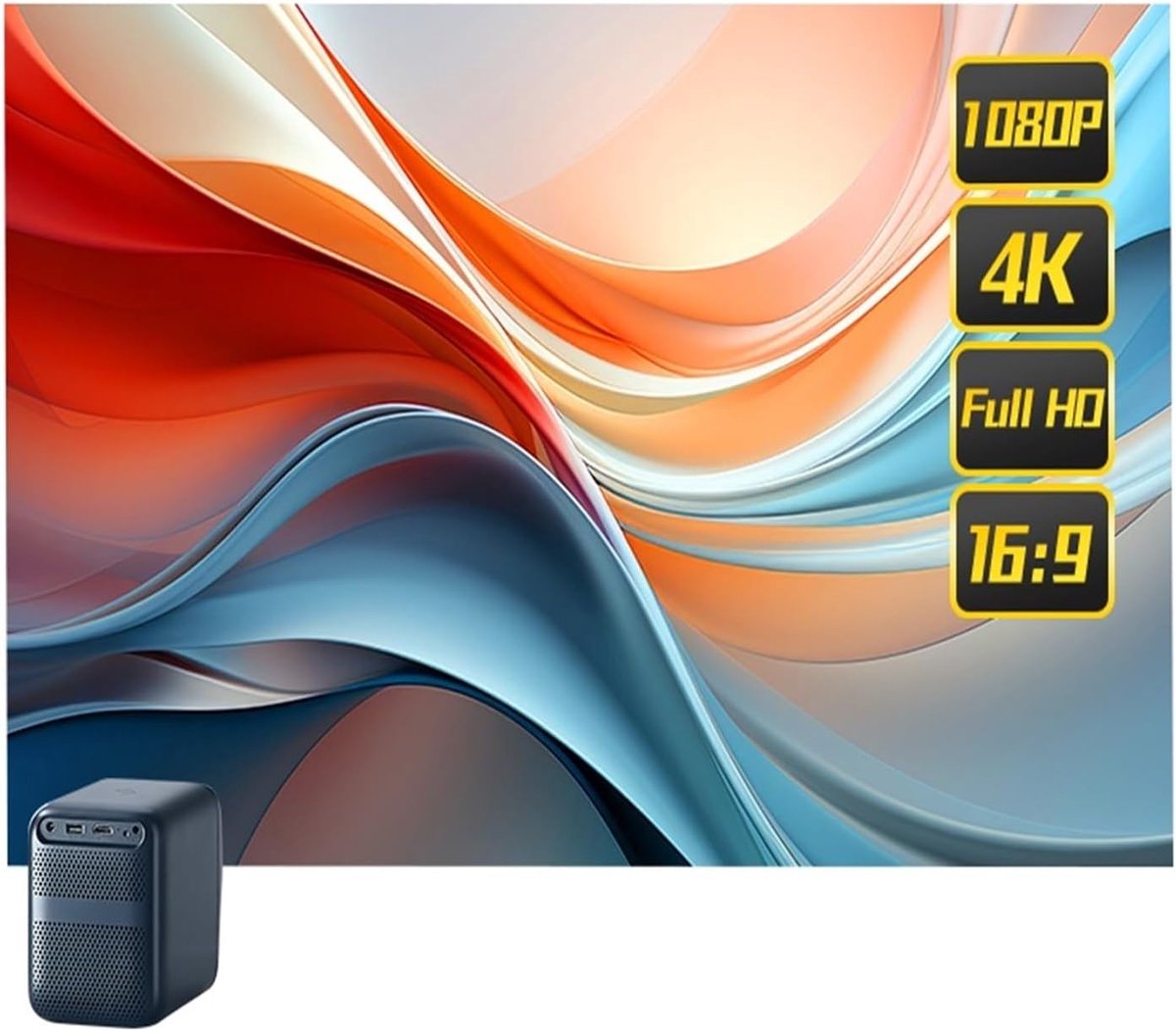 Projectiescherm - Beeld scherm - Binnen film kijken - Anti-licht gordijn - 100 Inch 16:9 - Wit