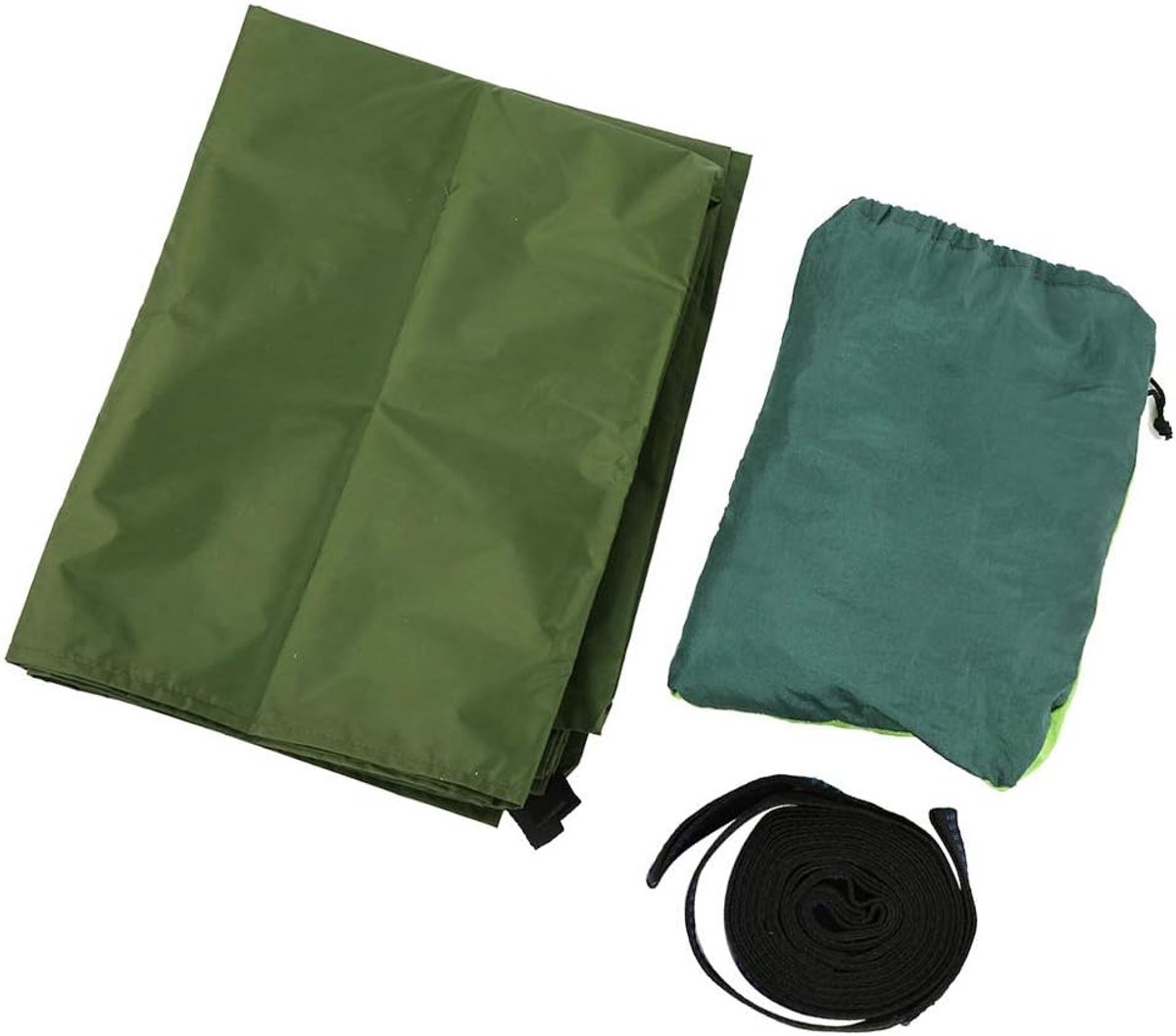 Hangmat met luifel - Kampeer hangmat - Buiten ontspannen - Geïntegreerd muggennet - 290x140cm - Groen