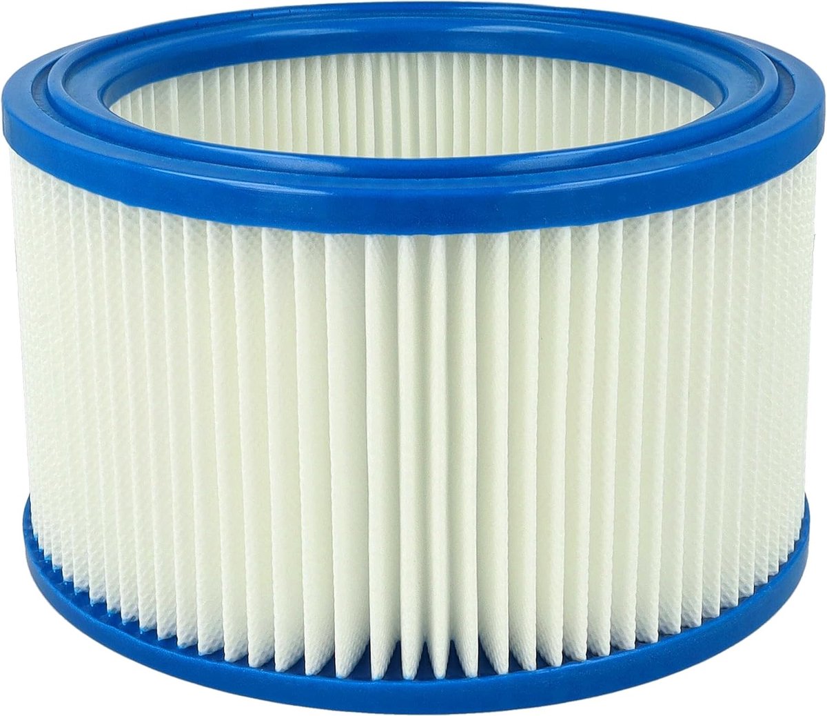 Filterelement Stofzuiger - Fijnstoffilter Cilinderfilter - Nat Droog Zuigen - Uitwasbaar Herbruikbaar - 18x18x12 cm - Wit Blauw