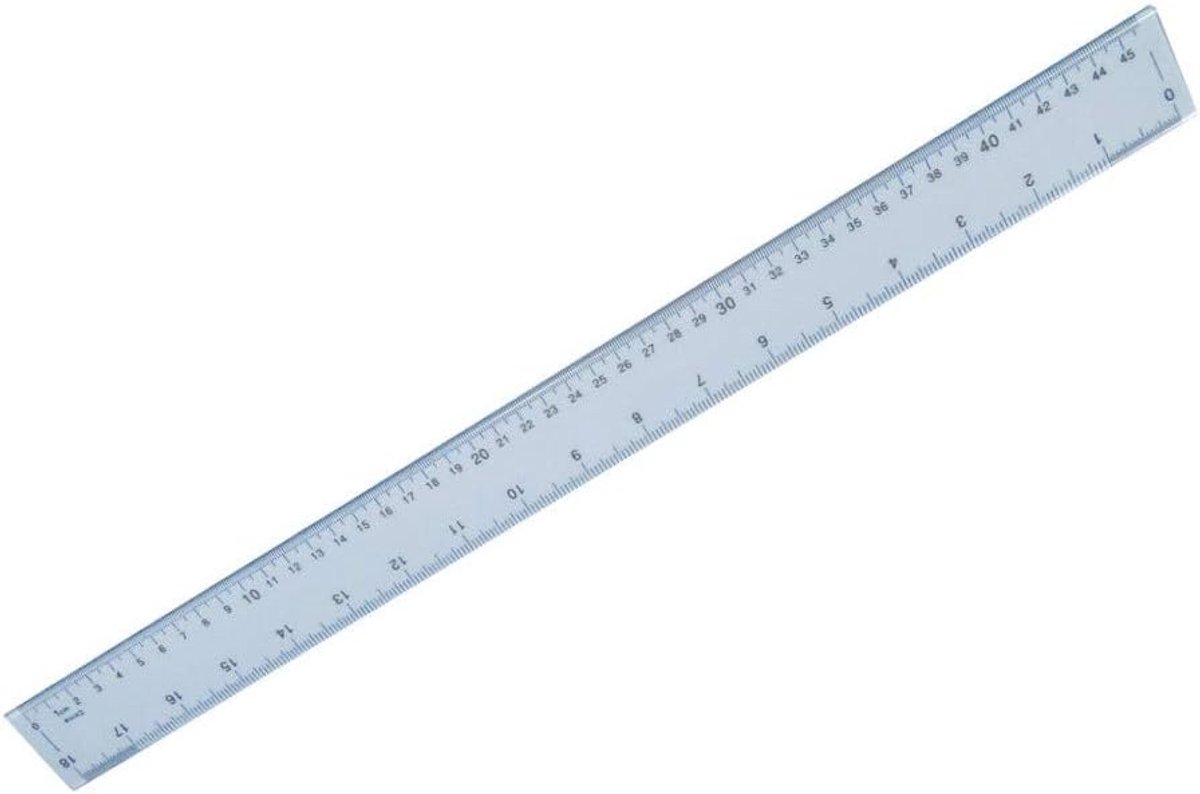 Kunststof Liniaal - Meetlat - Nauwkeurig Meten - Onbreekbaar Materiaal - 50 Centimeter - Doorzichtig