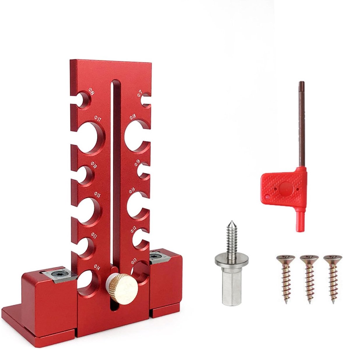 Deuvelmal Set - Houtverbinding Gereedschap - Meubelbouw - Precisie Gaten Boren - 7-18 Mm