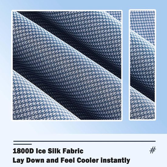 Koelmat met kussensloop - Zomerse mat - Comfortabel slapen - Zijde materiaal - 200 x 220 cm - Blauw van Merkloos — afbeelding 2