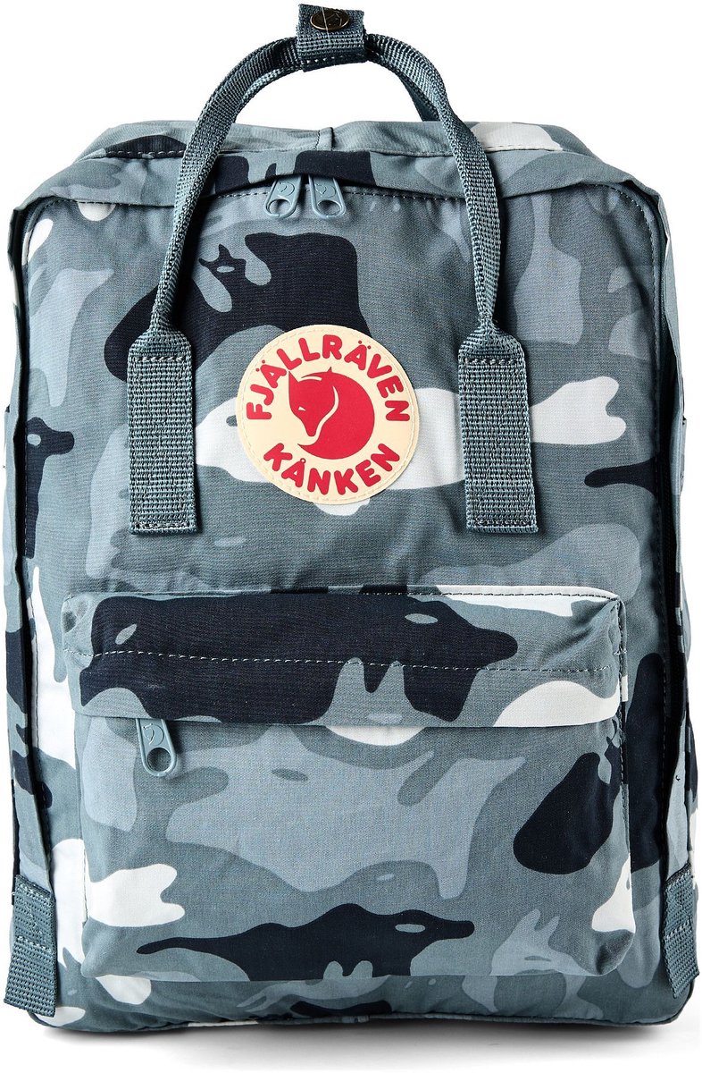 Fjällräven vrijetijdsrugzak rugzak Kånken Graphics 16L Nimbus Blue - Hidden Animals blauwgrijs