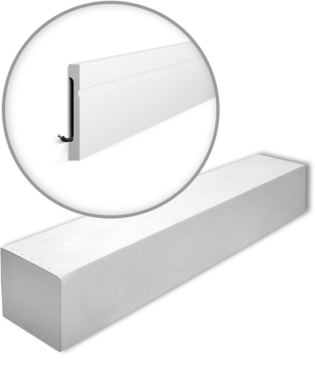 NMC FD15-box WALLSTYL Noel Marquet 1 doos 8 stukken Plint tijdeloos klassieke stijl wit | 16 m