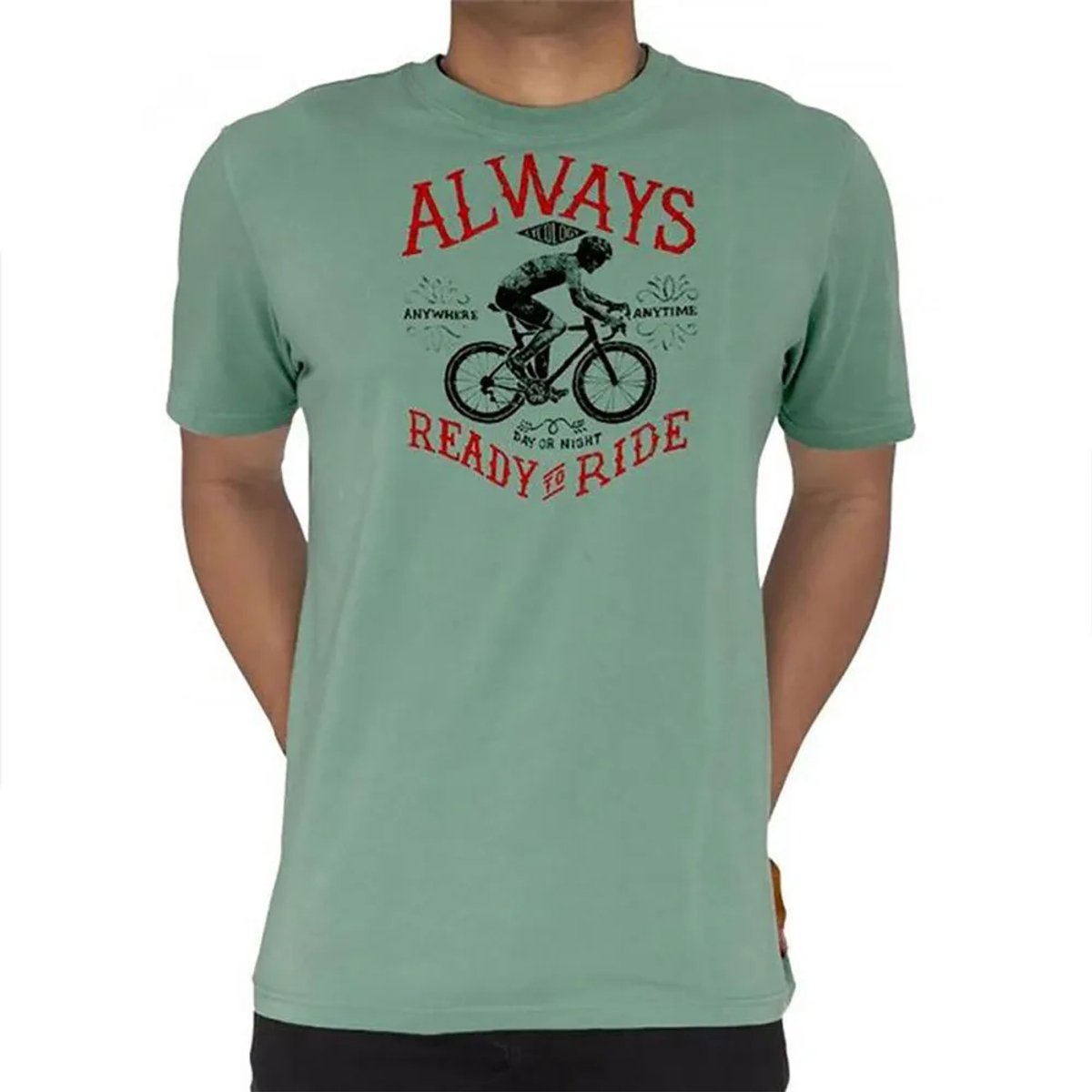 Cycology Always Ready To Ride T-shirt Met Korte Mouwen Groen S Man
