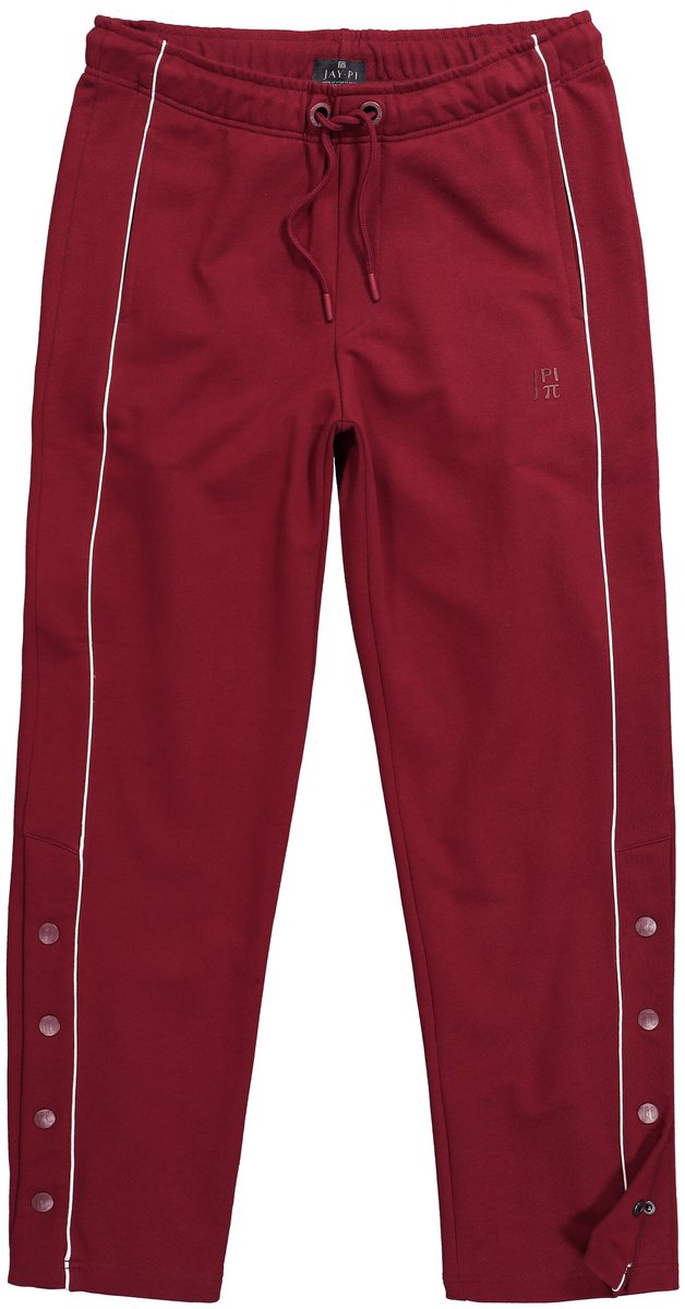 JAY-PI - Heren - joggingbroek fitness sweatstof zijstrepen Basic-Fit tot 7XL - Koperbruin - Maat 6XL