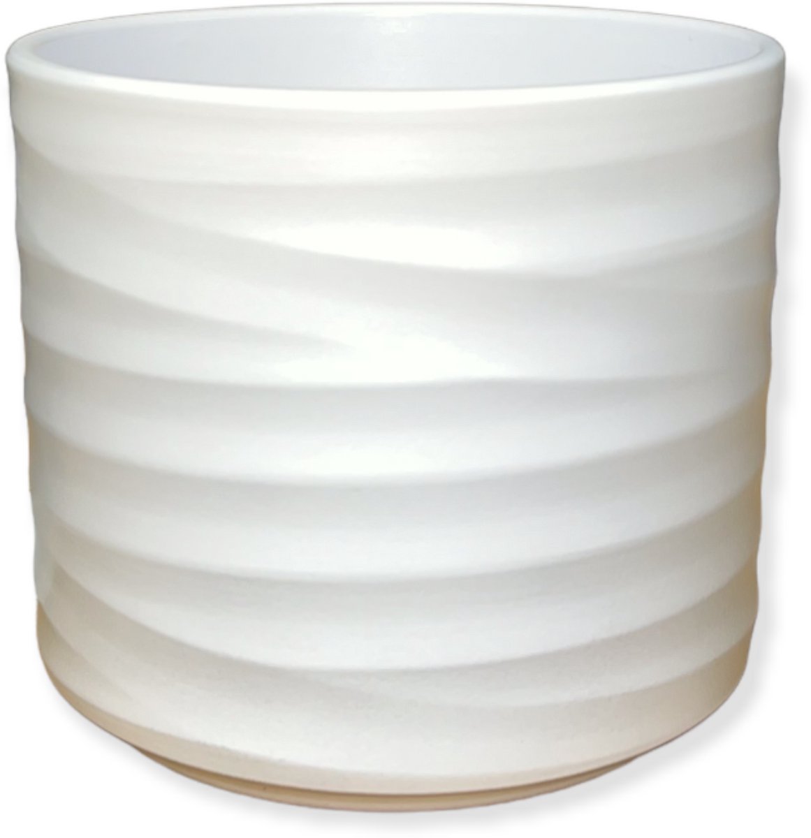 HS Berlin bloempot rond 28,5x24cm wit