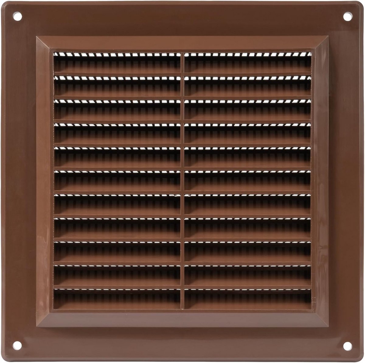Vierkant kunststof ventilatierooster 150 x 150 mm met insectengaas voor HVAC ventilatie