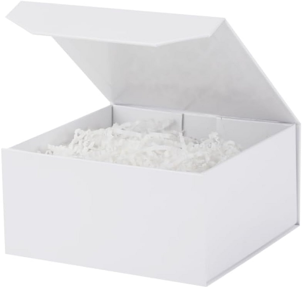 Kleine Witte Geschenkdozen 6 Stuks - Luxe Magnetische Dozen 15x15x7 cm