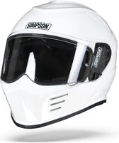 Simpson Venom Solid Wit Integraalhelm - Motorhelm - Maat XL