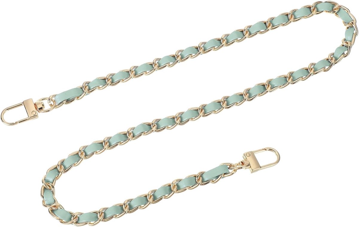 Leren Tassenriem - Schouderband voor tas -Vervangende Draagriem - handtassen dames - Handtaskettingen met gespen voor schoudertassen - 24 inch - licht greon goud - van Imperatoris