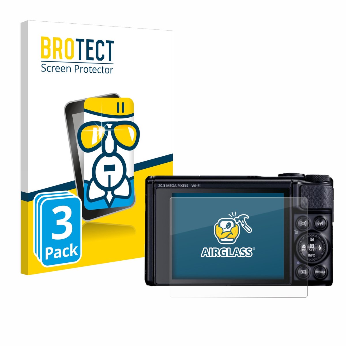 Screenprotector 3 Stuks voor Canon PowerShot SX740 HS Lite Beschermglas transparant
