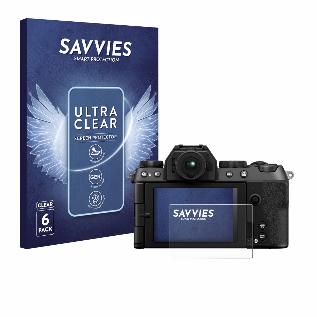 Savvies - Screenprotector voor Fujifilm X-S20 - Folie Beschermfolie transparant 6 Stuks