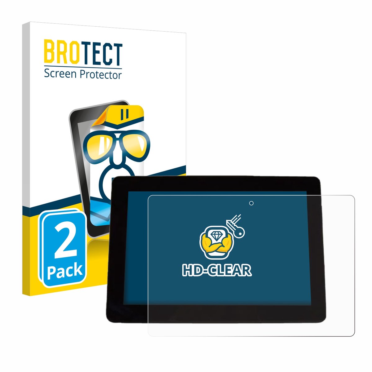 BROTECT - Screenprotector voor Trimble XCN 1050 - Folie Beschermfolie transparant 2 Stuks