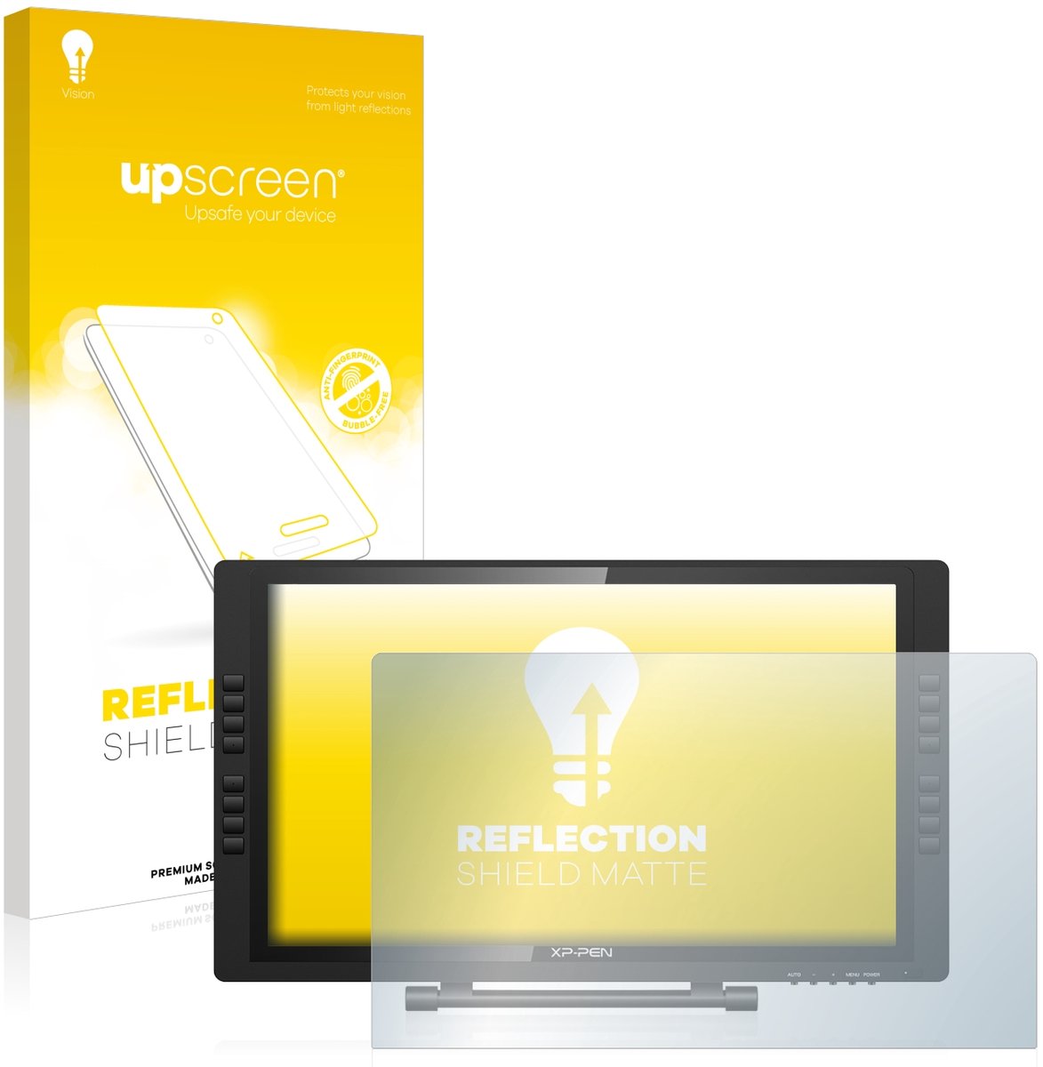 upscreen - Screenprotector voor XP-Pen Artist 22E Pro - Folie Beschermfolie anti glare matte