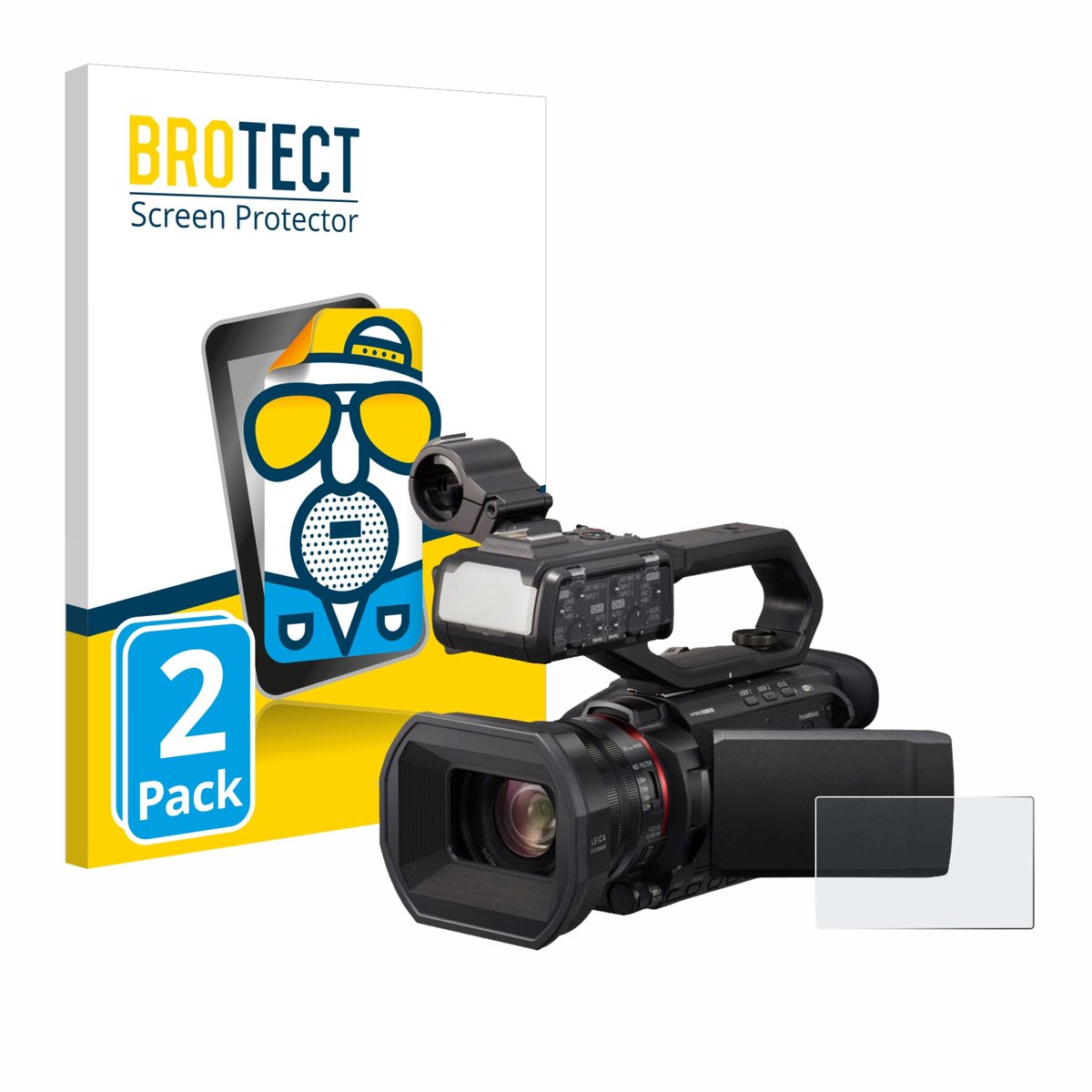 BROTECT - Screenprotector voor Panasonic HC-X1500 - Folie Beschermfolie matte 2 Stuks