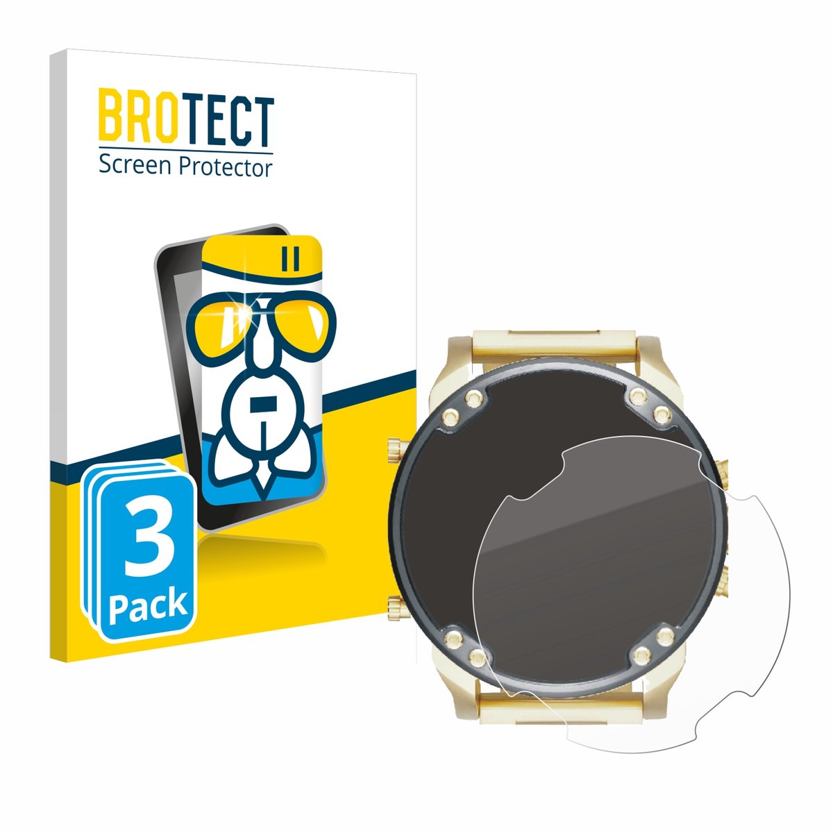 Screenprotector 3 Stuks voor Diesel DZ7333 Mr. Daddy 2.0 Beschermglas transparant