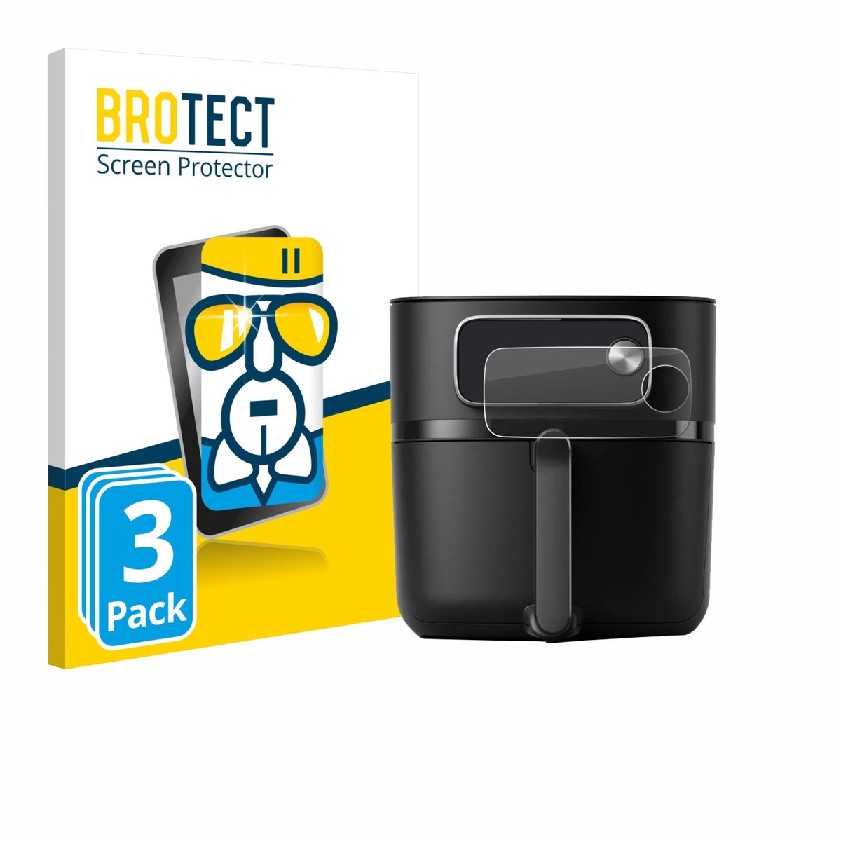 Screenprotector 3 Stuks voor Philips Airfryer HD9876/90 Beschermglas transparant